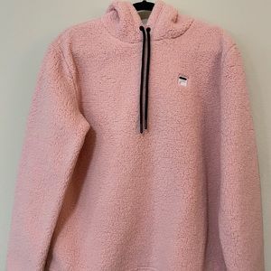 Pink Fila Sherpa hoodie